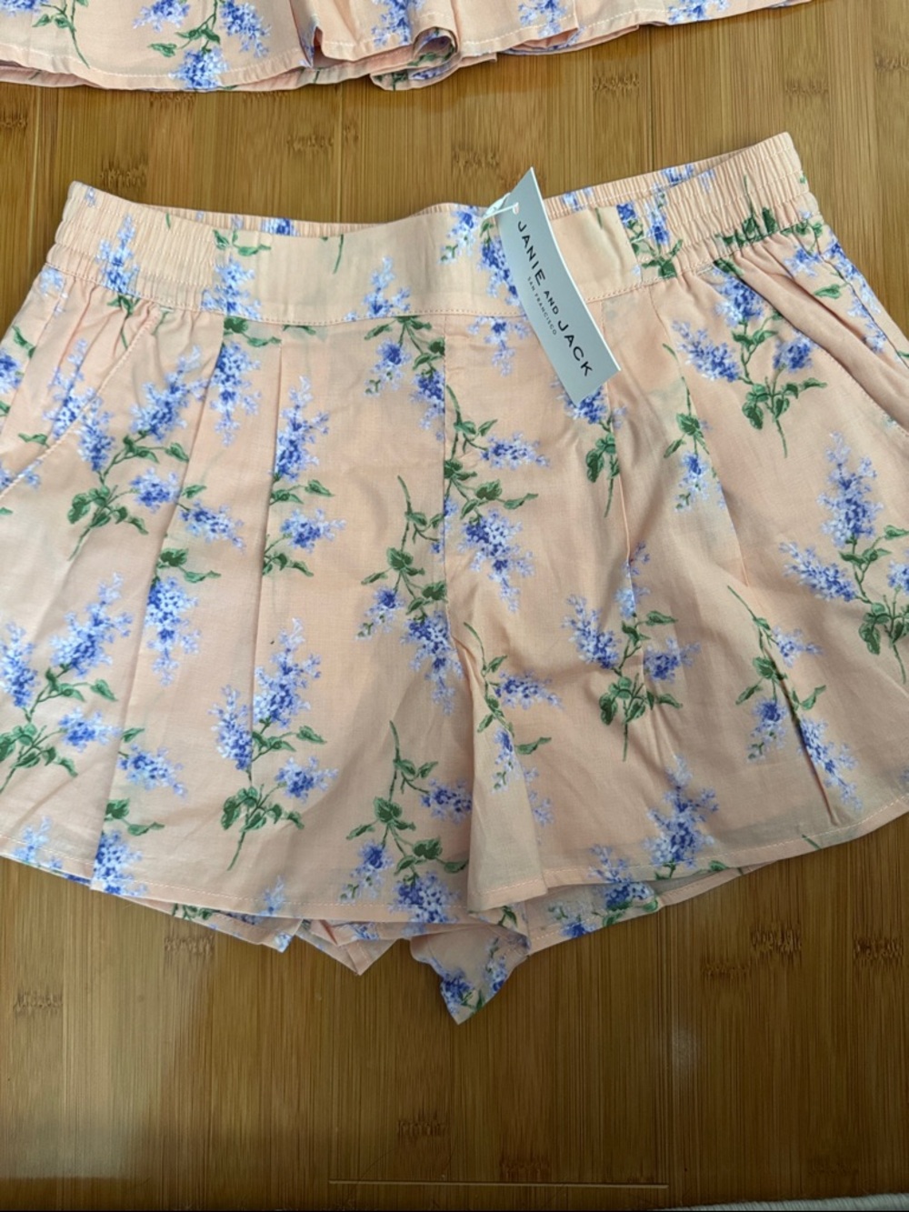 Peach Floral Two-Piece Tank & Shorts Set - Picture 2 of 4